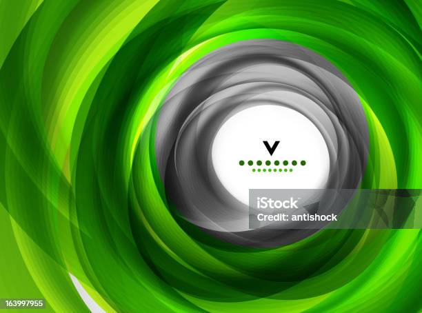 Вектор Зеленый Фон Swirl — стоковая векторная графика и другие изображения на тему Абстрактный - Абстрактный, Технология, Узор