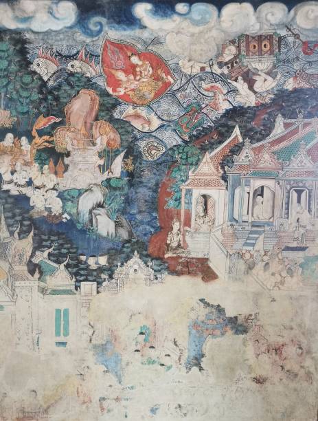 istock Wat Khongkharam mural paintings, Ratchaburi 1639993457
