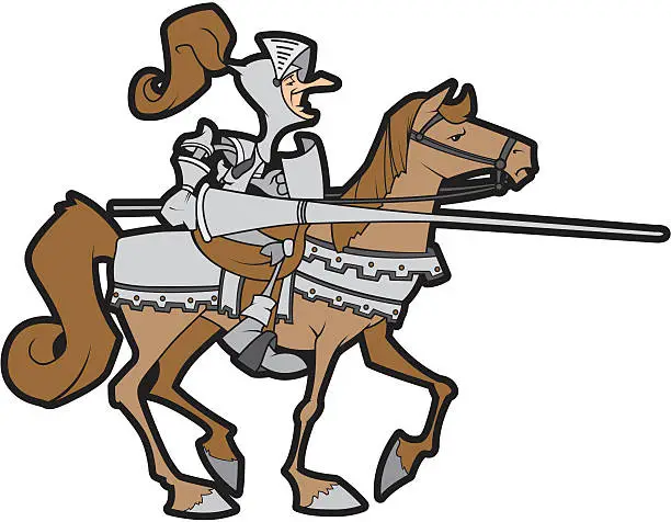 Vector illustration of Medieval Knight