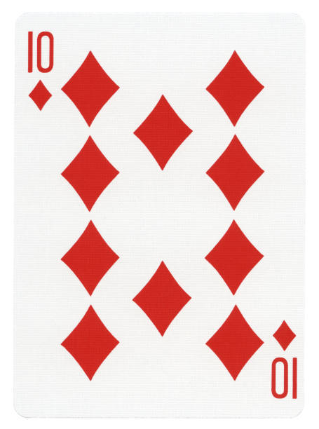 Deck of playing cards standing on black background and ace is on top of the deck.