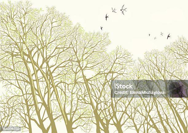 Trees Stock Illustration - Download Image Now - Treetop, Vector, In Silhouette