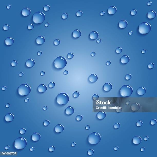 Water Drops-vektorgrafik och fler bilder på Abstrakt - Abstrakt, Badsalt - Badkar, Blå
