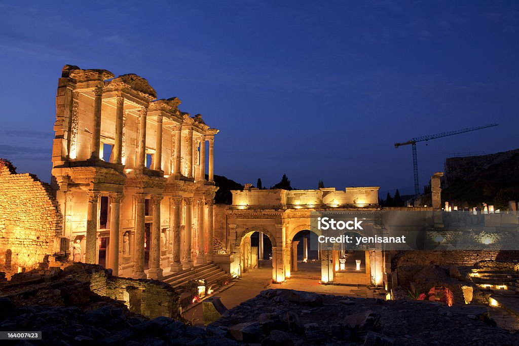 Biblioteca di Celso, Efeso, Turchia - Foto stock royalty-free di Efeso