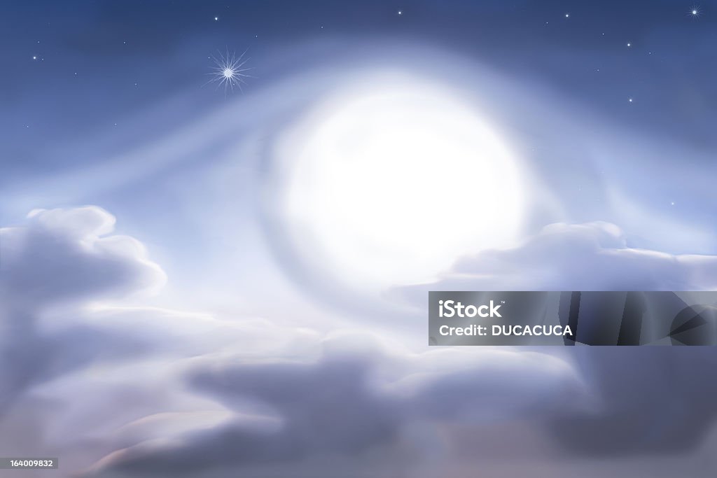 Sfondo luna - Foto stock royalty-free di A forma di stella