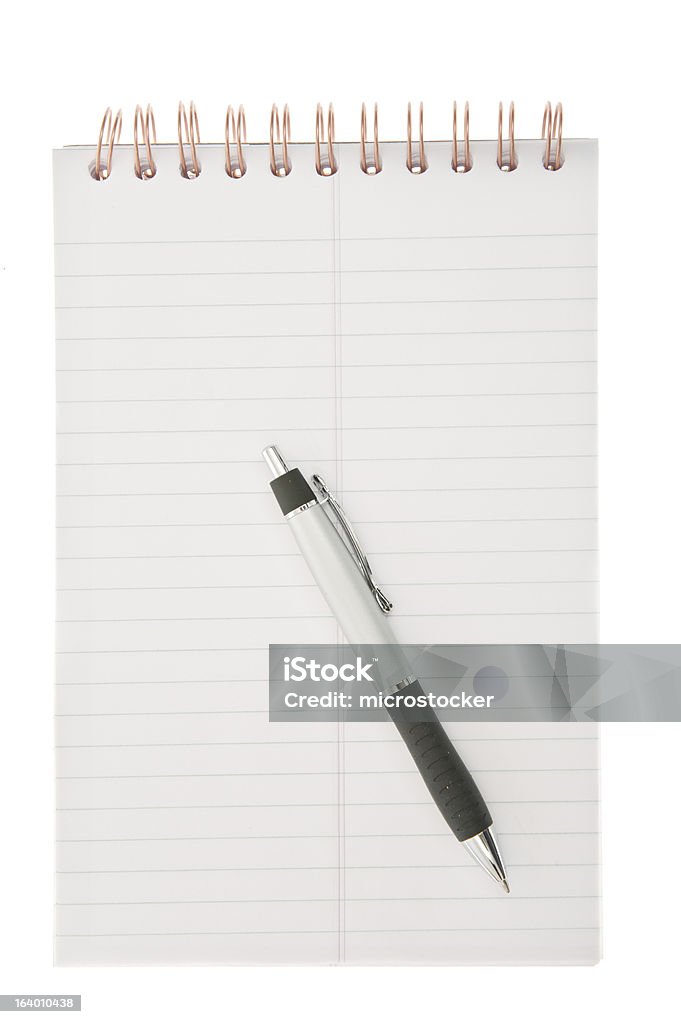 Линованная бумага Блокнот и ручка - Стоковые фото Без людей роялти-фри