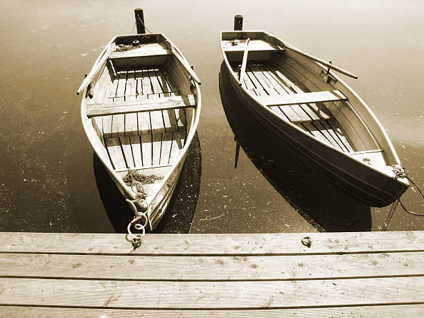 boat on the lake (21) sepia