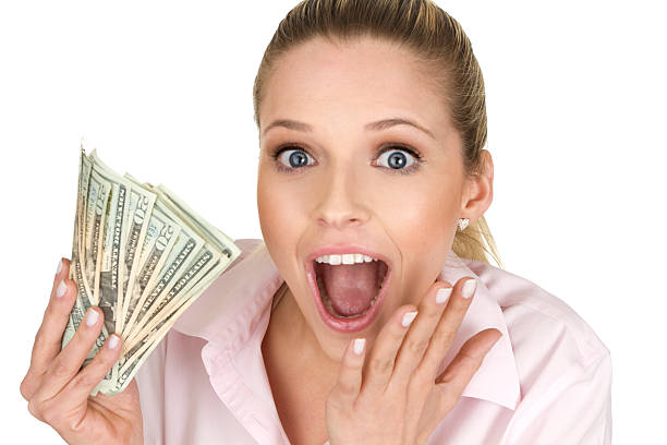 istock woman with cash 164011442