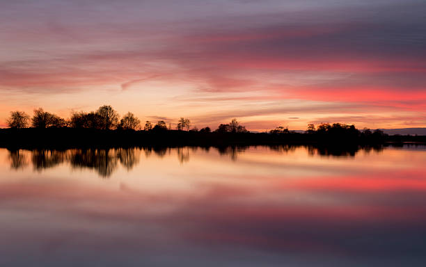 New Forest Sunset stock photo