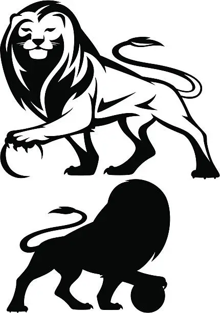 Vector illustration of lion design