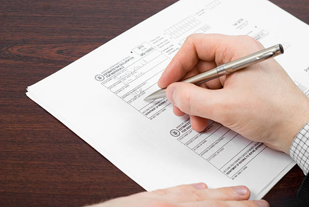 istock Business man signing contract on the table 164014290