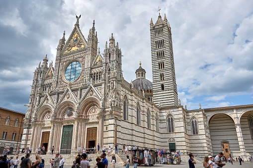 Siena, Italy – May 26, 2023: A scenic view of the Duomo in Siena, Italy
