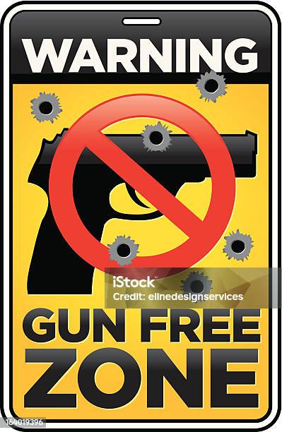 총 무료 존입니다 팻말 총알 구멍 총기 소지 금지 구역 표시에 대한 스톡 벡터 아트 및 기타 이미지 - 총기 소지 금지 구역 표시, 총기 규제, 경계 표지