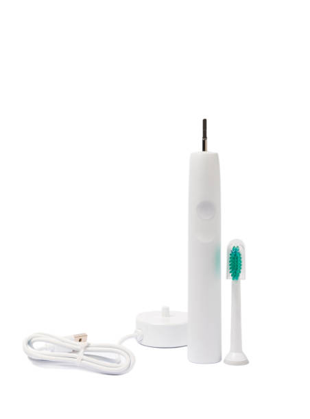 istock Electric toothbrush isolated on white background.Smart electric toothbrush. Modern technology for health. healthy teeth. Dentistry. Dentist concept. 1640196786