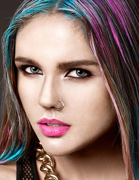 istock Beautiful young sexy model with pink lips 164021252