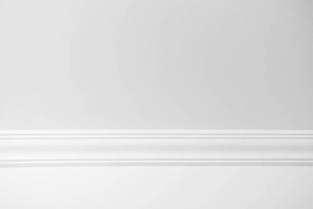 istock Detail of white ceiling cornice, crown molding 1640228285