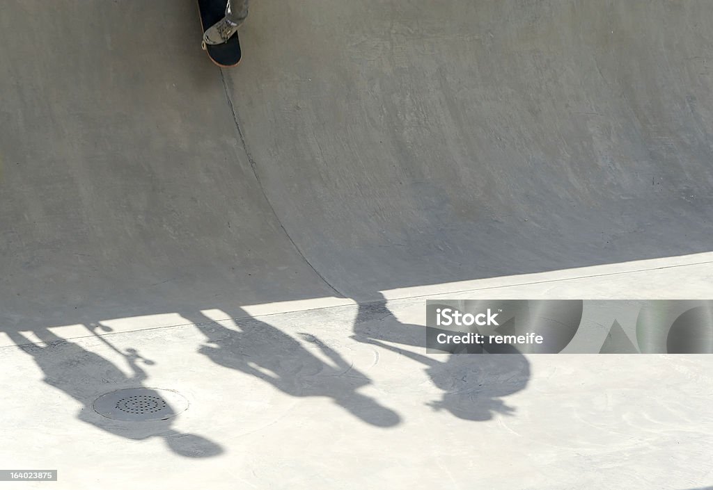 Skateboarder Schatten - Lizenzfrei Beton Stock-Foto