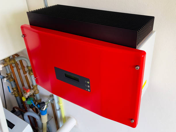 istock Red inverter for solar energy 1640246762