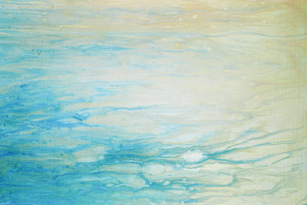 Abstract painting in fluid art technique