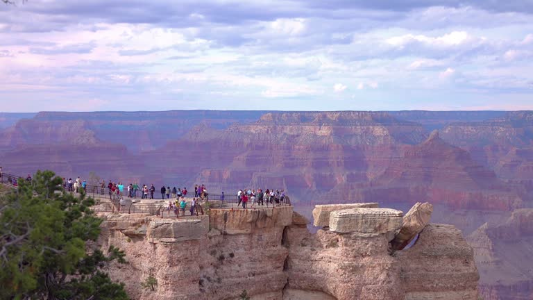 Grand Canyon landscape with clouds in 4k