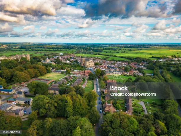 Aerial View Of Market Town Of Arundel In West Sussex Uk Stock Photo - Download Image Now