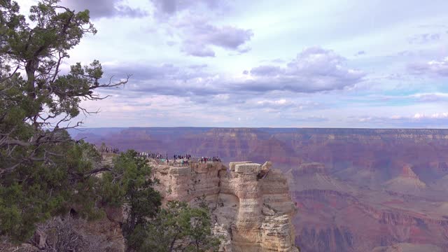 Grand Canyon landscape with clouds in 4k