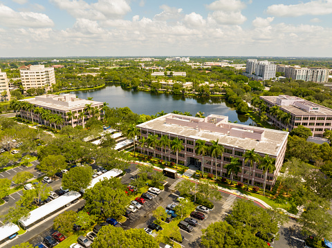 Aerial photo offices in Plantation Florida USA