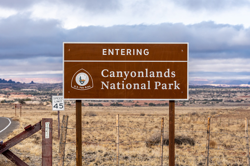 Canyonlands Entry Sign In The Needles District