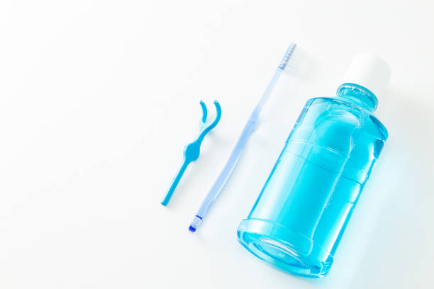 istock Oral care products on white background. 1640311394