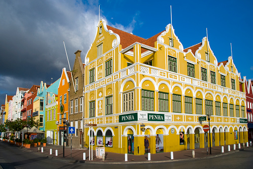 The Penha building in the historic centre of Willemstad, Curacao.