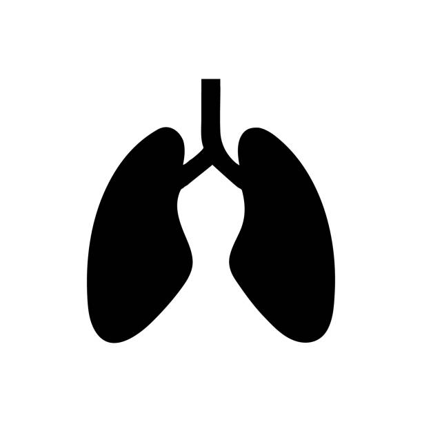 ikona aplikace pulmonology - plíce stock ilustrace