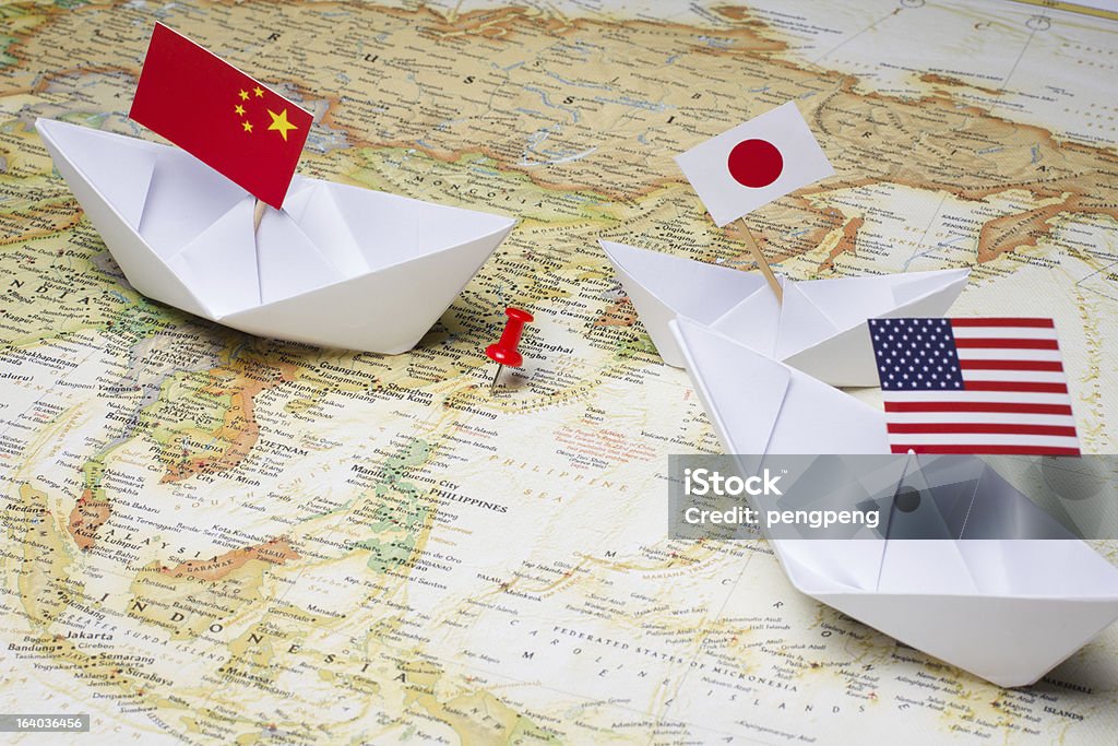 China and Japan China and Japan over the Diaoyu Islands (Senkaku Islands) conflict China - East Asia Stock Photo