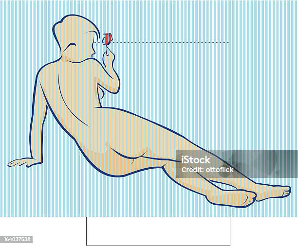 Naked Женщина Силуэт — стоковая векторная графика и другие изображения на тему Ванна - Ванна, Векторная графика, Взрослый