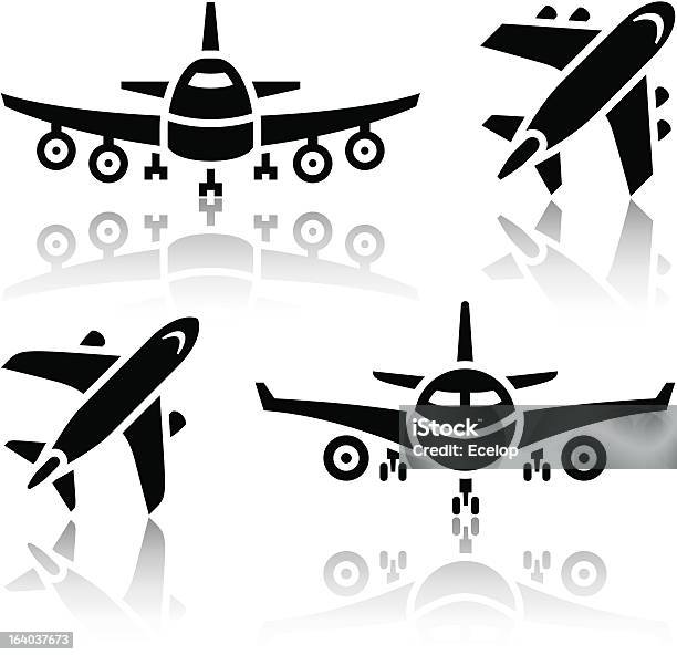 Set Of Transport Icons Plane Stock Illustration - Download Image Now - Corporate Jet, Icon Symbol, Air Vehicle