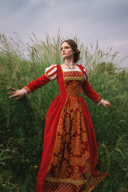 istock Fantasy princess standing on the hill 1640397750