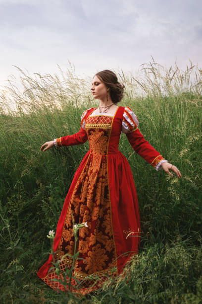 istock Fantasy princess standing on the hill 1640397753