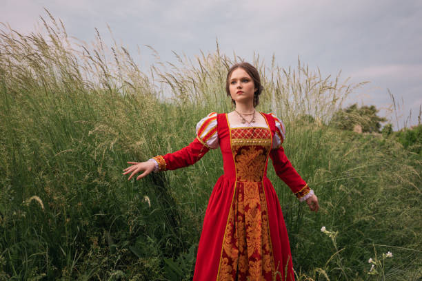 istock Fantasy princess standing on the hill 1640397758