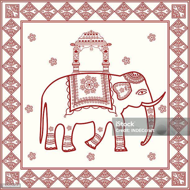 Éléphant Avec Palanquin Vecteurs libres de droits et plus d'images vectorielles de Beauté - Beauté, Culture indienne d'Inde, Cultures