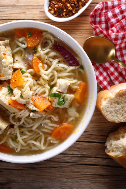 istock Fresh Chicken Ramen noodles with herbs and spices 1640405360