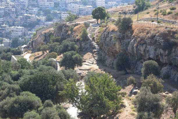 Vista da cidade de Jerusalém Ocidental - foto de acervo