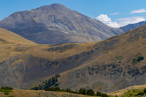 Cottonwood Pass and Collegiate Peaks on a stormy late summer morning