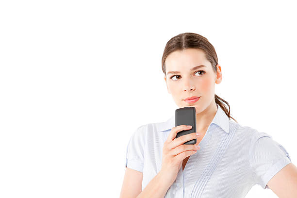 istock Businesswoman talking on mobile phone 164046431