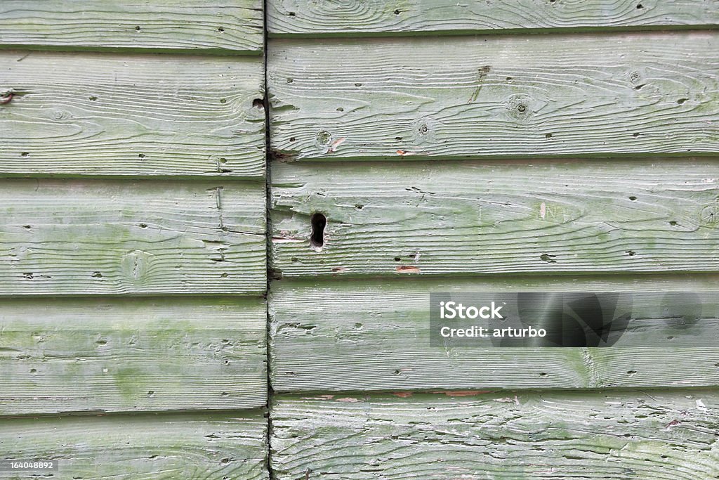 Verde Fechadura da porta de madeira resistiu pormenor Zadar Croácia - Royalty-free Antigo Foto de stock