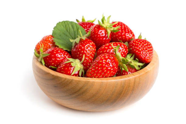 istock Bowl with fresh strawberries isolated on white 1640493717