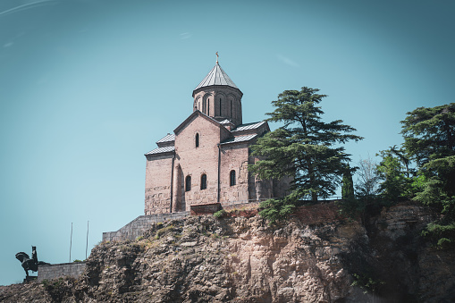 The Virgin Mary Assumption Church of Metekhi on the cliff