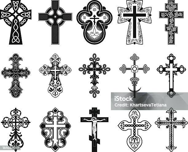 Set Of Crosses Stock Illustration - Download Image Now - Religious Cross, Cross Shape, Ornate