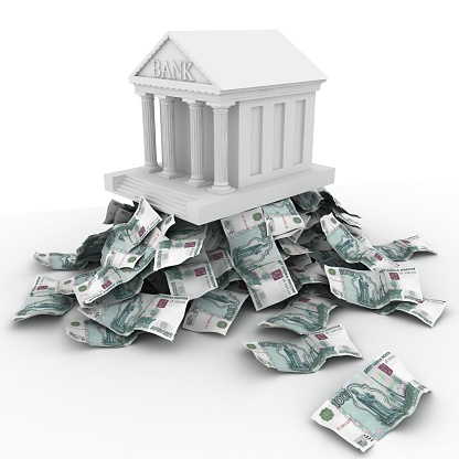 Russian ruble money bank loan debt mortgage