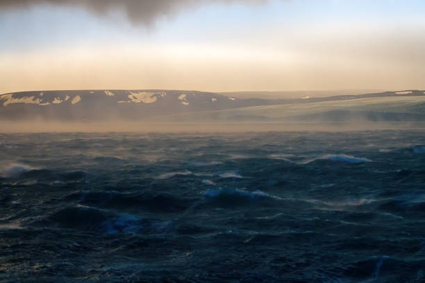 Kara sea (basin of Arctic ocean) in high Arctic (Novaya Zemlya archipelago). old name of Kara sea - Ice cellar, but now no ice