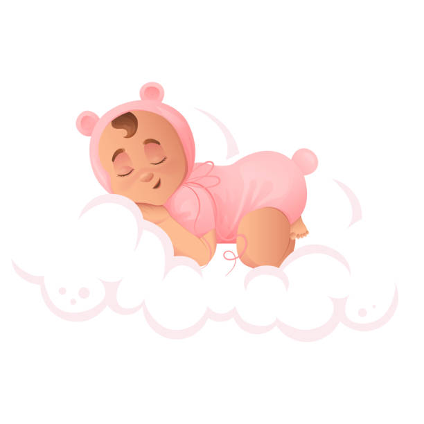 istock Baby girl character in cartoon style. 1640571604