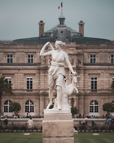 Artemis statue at Luxembourg Garden in Paris