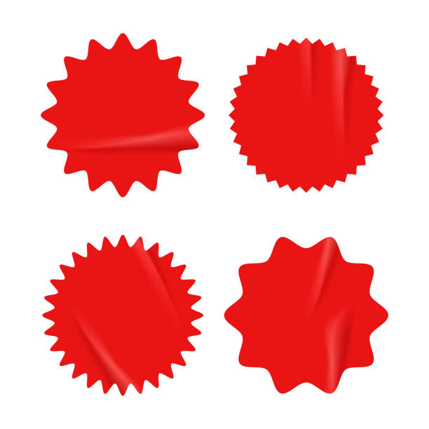 istock Set of red starburst with grunge retro texture vector illustration 1640598572